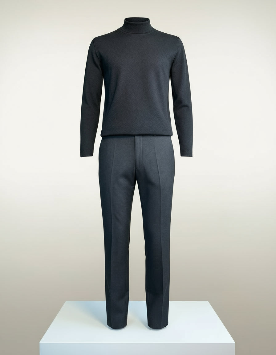 BALIKÇI YAKA KAZAK-SİYAH