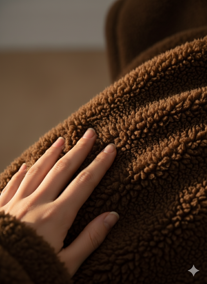 Kapüşonlu Fermuarlı Kahverengi Bayan Kaban - Rahat Kesim