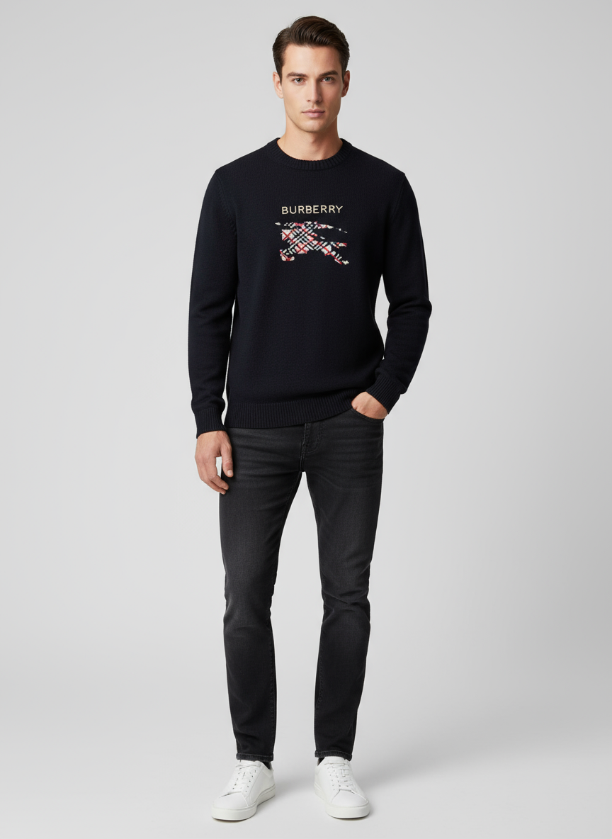 Burberry Kazak Manken Görseli