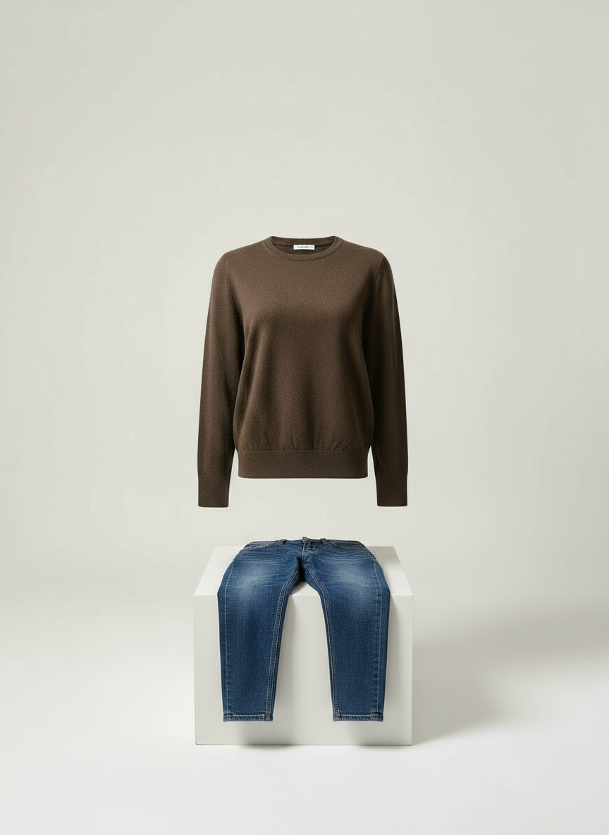 Kahverengi Basic Sweatshirt