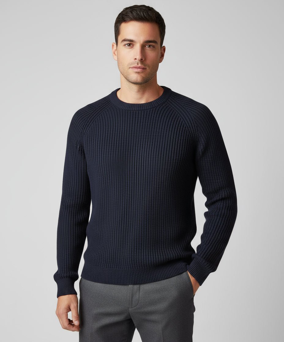 ERKEK LACİVERT TRİKO KAZAK