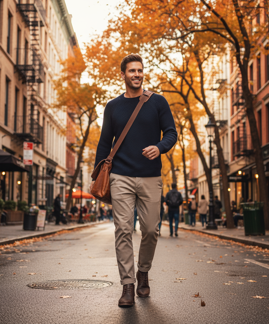 ERKEK LACİVERT TRİKO KAZAK